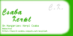 csaba kerpl business card